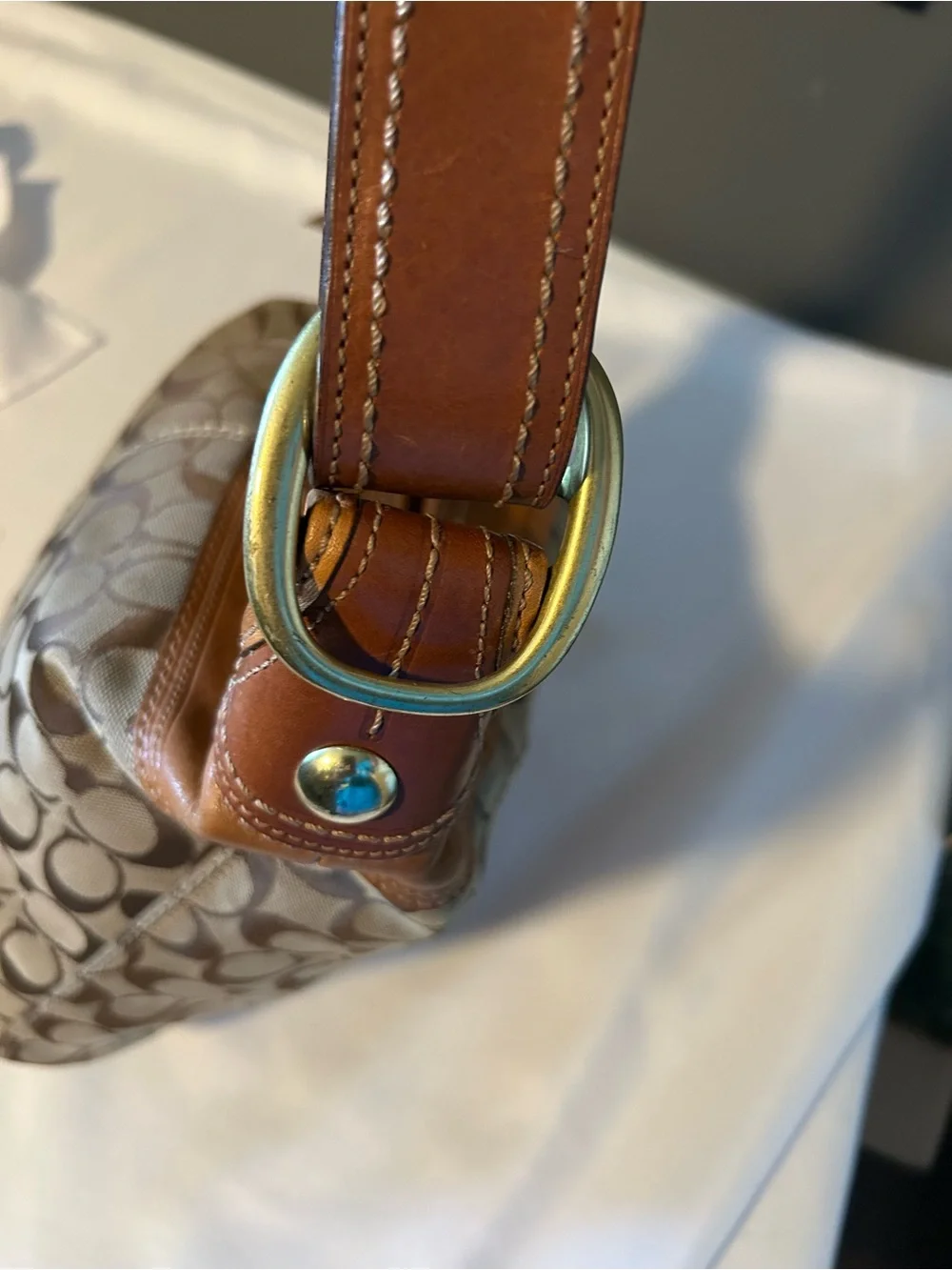 Coach Bleeker Signature Duffle Hobo Bag 11437